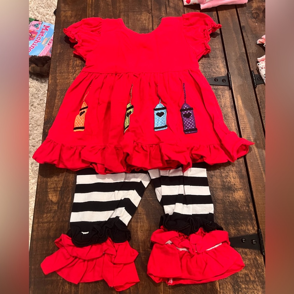Girls back to school two piece set